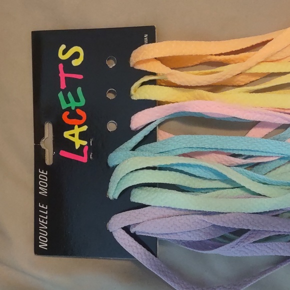 Vintage 1980s New Fashion Pastel Thin Shoe Laces 12 count Bundle - Picture 3 of 3